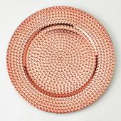 13'' Plastic Charger Plate - C - 24 Pack - Rose Gold