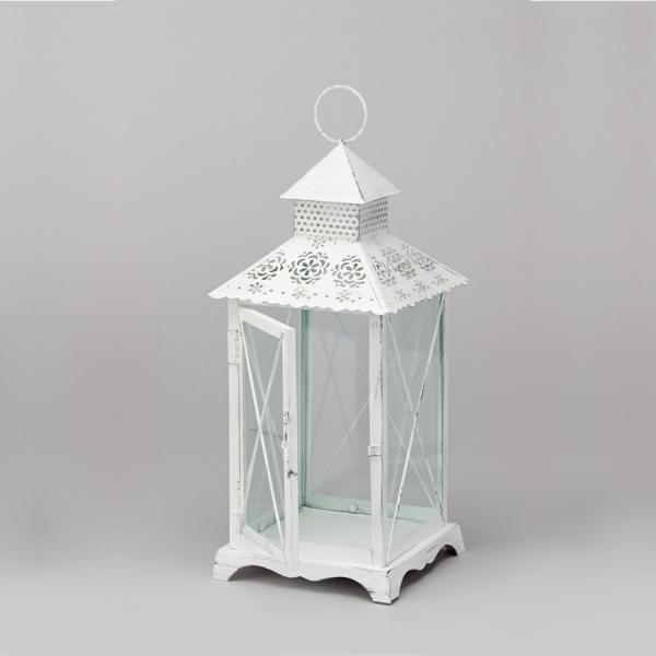 DecoStar: Victorian Decorative Metal Lanterns 11?''- White - 12 Pieces