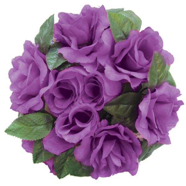 DecoStar:Large Flower Candle Rings 9&#039;&#039; - 48 Pieces - Purple