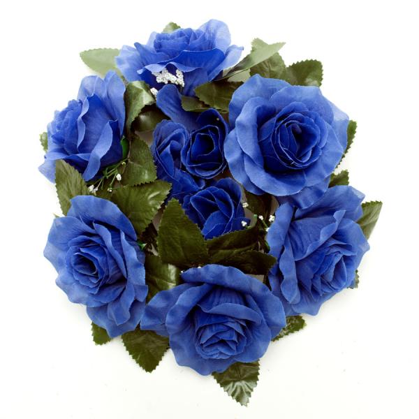 DecoStar:Large Flower Candle Rings 9&#039;&#039; - 48 Pieces - Royal Blue
