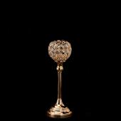 DecoStar: Crystal Ball Candle Holder Stand 13&#039;&#039;- 4 Pieces - Gold