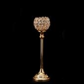 DecoStar: Crystal Ball Candle Holder Stand 15?&#039;&#039; - 4 Pieces - Gold