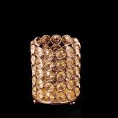 DecoStar: Crystal Gem Pillar Votive Candle Holder 4 3/8&#039;&#039; - 9 Pieces - Gold