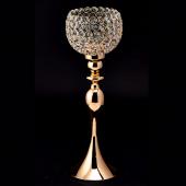 DecoStar: Crystal Globe Candle Holder Stand 24&#039;&#039; - 4 Pieces - Gold