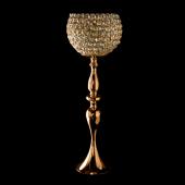 DecoStar: Crystal Globe Candle Holder Stand 29?&#039;&#039; - 4 Pieces - Gold
