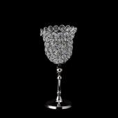 DecoStar: Crystal Tulip Candle Holder Stand 10?&#039;&#039; - 6 Pieces - Silver