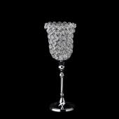 DecoStar: Crystal Tulip Candle Holder Stand 13 5/8&#039;&#039; - 6 Pieces - Silver