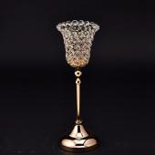DecoStar: Crystal Tulip Candle Holder Stand 17?&#039;&#039; - 8 Pieces - Gold