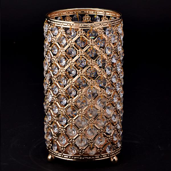 DecoStar: Vintage Crystal Candle Holder Centerpiece 9?&#039;&#039; - 4 Pieces - Gold