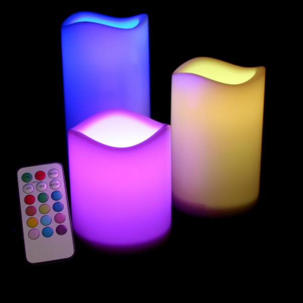 DecoStar: LED Flameless Candle - Multicolor?- 6 Sets of 3