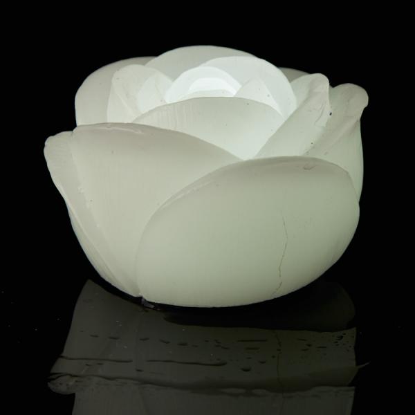 DecoStar: LED Floating Rose Candle 3&#039;&#039; 12pc - White