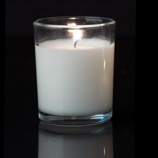 DecoStar: Unscented Poured Glass Votive Candles - 72 Pieces - 2'' - White