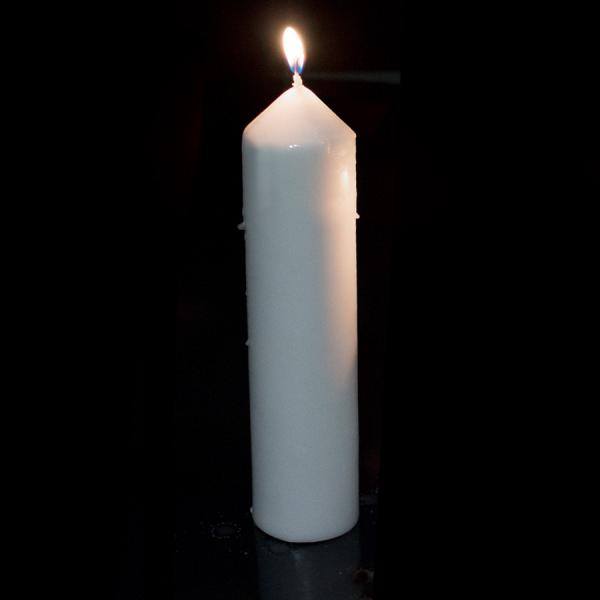 DecoStar: Foam Pillar Candle 9'' - Case of 12 - White