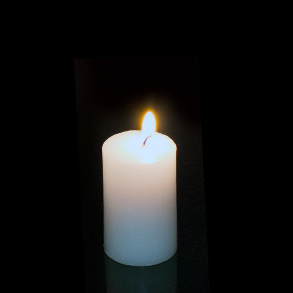 DISCONTINUED ITEM - DecoStar: Pillar Candle 3'' - 48 Pieces - White