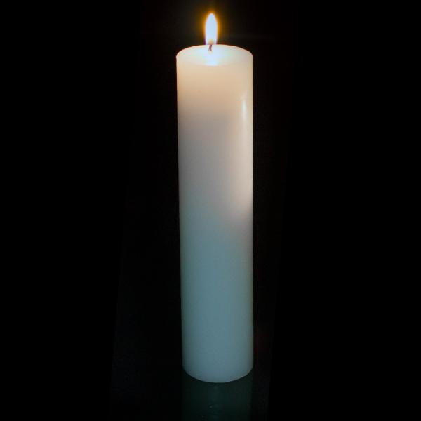 DecoStar: Pillar Candle 9'' - 12 Pieces - White