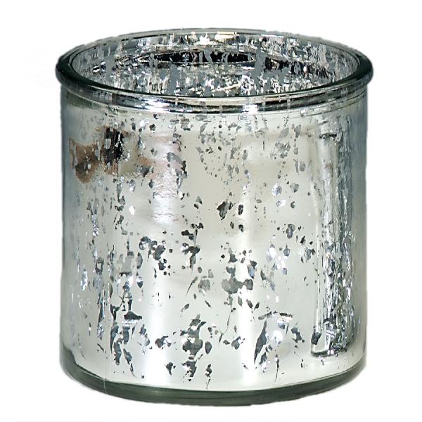 DecoStar: Decorative Mercury; Metallic Round Glass Candle Holder 4?&#039;&#039;- 12 Pieces