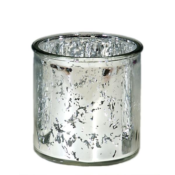DecoStar: Decorative Mercury; Metallic Round Glass Candle Holder 4&#039;&#039;- 24 Pieces
