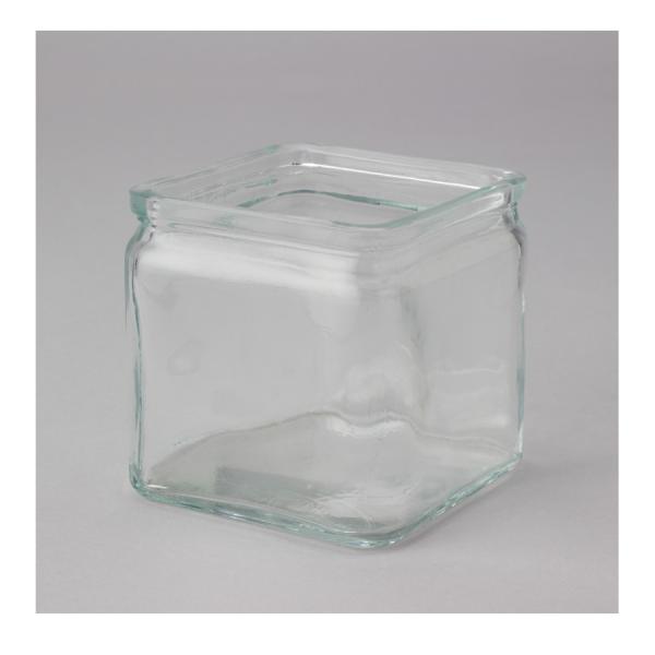 DecoStar: Square Glass Candle Jar 4'' - 24 Pieces