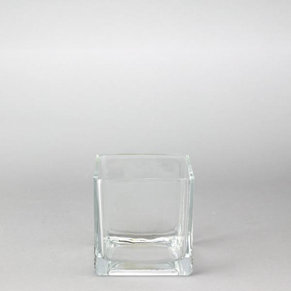 DecoStar: Glass Square Cube Vase 3 1/4'' - 48 Pieces