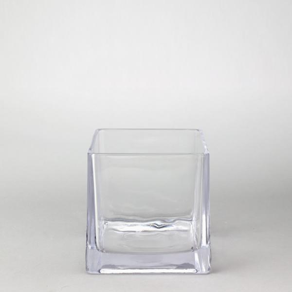 DecoStar: Glass Square Cube Vase 6'' - 12 Pieces