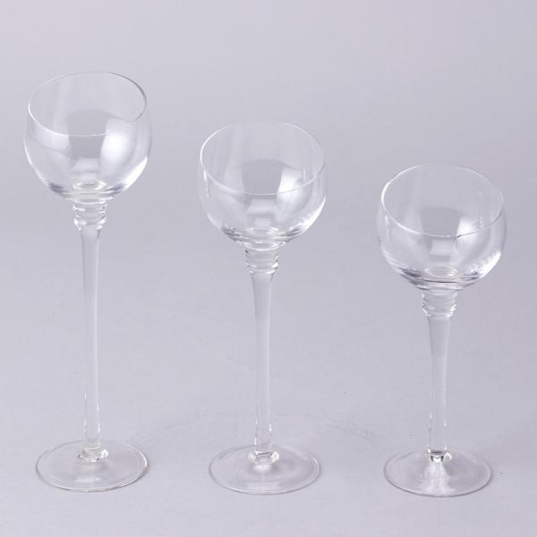DecoStar: Glass Candle Holders 3pc/set - 12 Sets