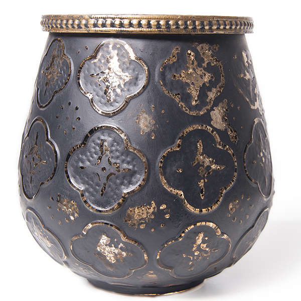 DecoStar: Antiqued Black &amp; Gold Moroccan Glass Candle Holder - 5.3&#039;&#039; - 6 PACK