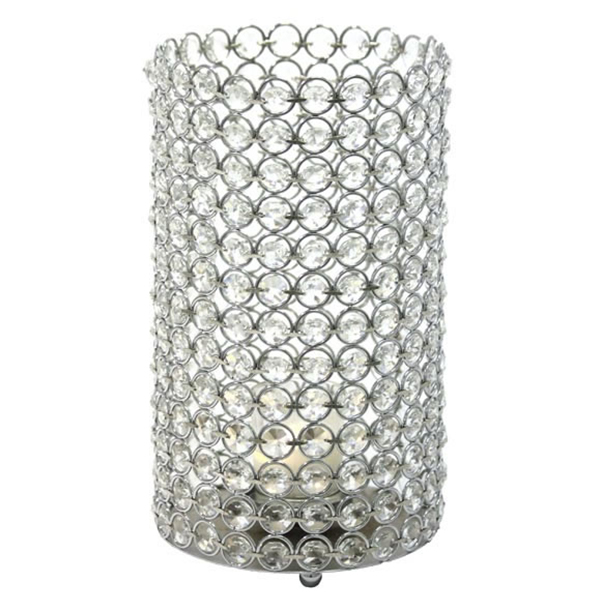 DecoStar: Crystal Candle Cylinder / Pillar - Large  6&#039;&#039;W x 11&#039;&#039;H