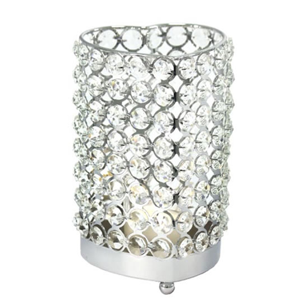 DecoStar: Real Crystal Heart Candle Holder - LG