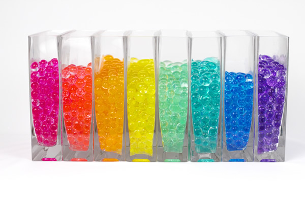 Large Aqua Terra Water Beads - Super Expanding Gel Vase Filler - Assorted Colors