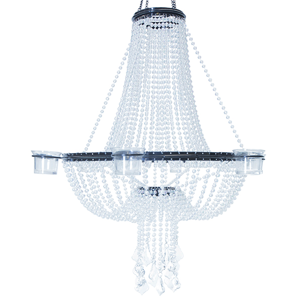 Empire Chandelier 6 Candle Holder - Crystal Iridescent