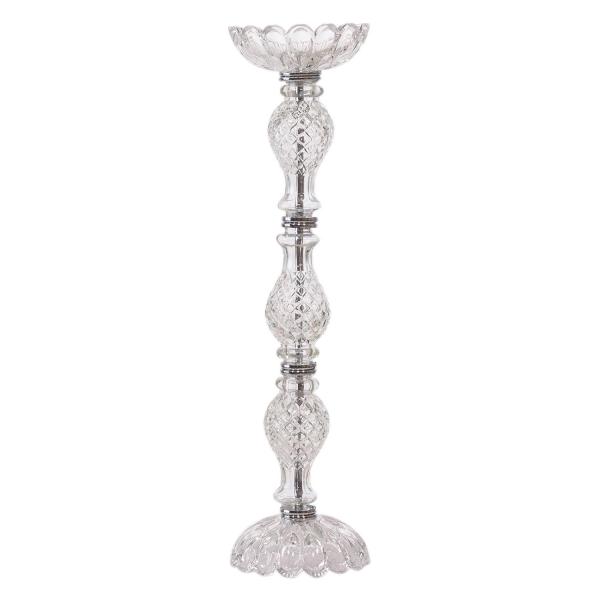 DecoStar: Candle Holder Pillar Glass 23.5&#039;&#039; - 4 Pieces
