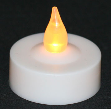 LED Tea Light w/ Flicker; On/Off Switch and Replaceable Battery (12 Pack)