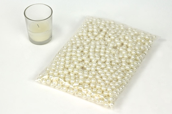 Acrylic Ivory Pearls - 1lb bag